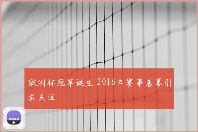 欧洲杯冠军诞生 2016年赛事落幕引发关注