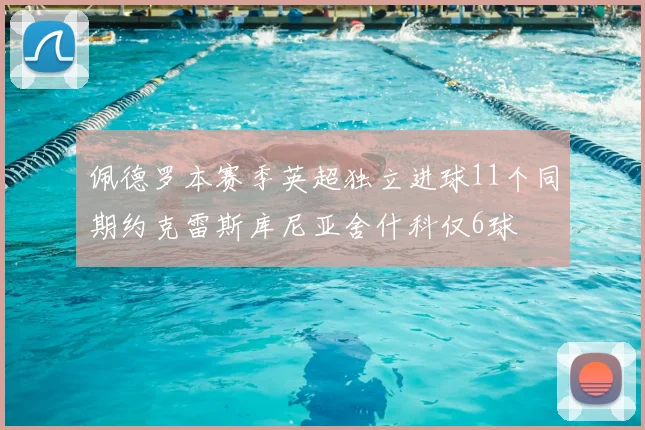 佩德罗本赛季英超独立进球11个同期约克雷斯库尼亚舍什科仅6球